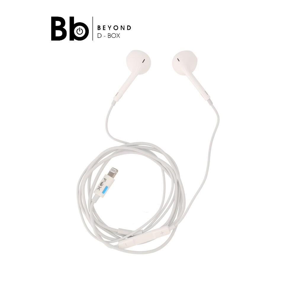 หูฟัง FOX Lightning with Mic & Volume Control รุ่น EL01 White by BB Beyond D-Box