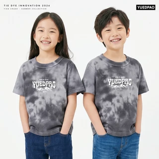 Yuedpao Tie Dye Unisex Kids 2026 เสื้อมัดย้อมเด็ก เสื้อสงกรานต์ ผ้าหนายับยากรีดง่าย ระบายอากาศ เสื้อยืดเด็ก