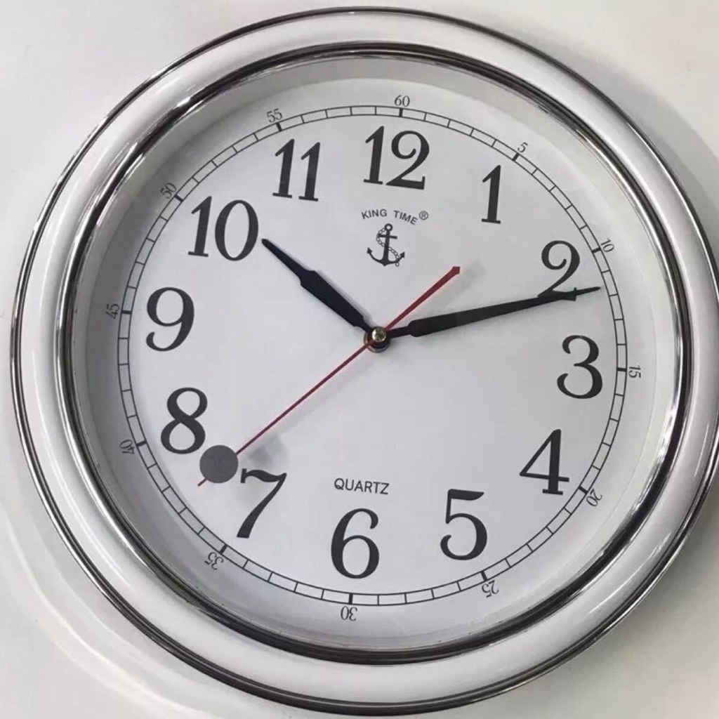 สมอ King Time นาฬิกาแขวนผนัง รุ่น 77 ขนาด 10 นิ้ว ระบบ QUARTZ ระบบเดินเรียบ ตัวเลขอารบิกขนาดใหญ่ ทนทาน คุณภาพดี