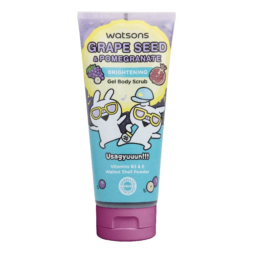 วัตสัน Watsons เกรพ ซีด แอนด์ พอมแกรเนท เจล บอดี้ สครับ Grape Seed & Pomegranate Gel Body Scrub 200ก