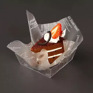 กระดาษห่อขนมอบ กระจกเงา ขนาด 15x15 ซม. (100/200 แผ่น) สำหรับเค้ก ขนมปัง เบเกอรี่