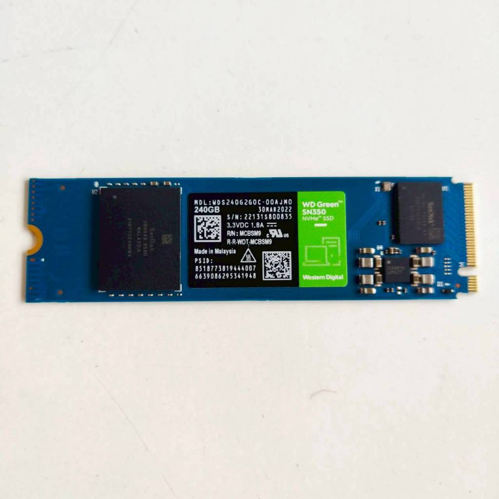 SSD  M.2  NVME  240GB  WD GREEN  SN350  ประกัน  2  เดือน
