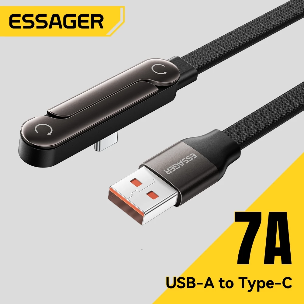 Essager 7A USB to Type C สายชาร์จเร็วสำหรับที่วางโทรศัพท์มือถือ 480Mbps