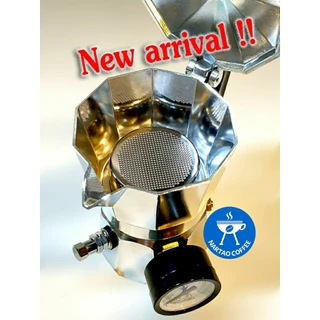 โมเกสเพรสโซ่ Moka pot รุ่นอัพเกรดหัวชงแบบ basket ออกแบบพิเศษใช้กาแฟเพียง 8-18 กรัม ก็ได้รสชาติเข้มข้นหอมละมุน
