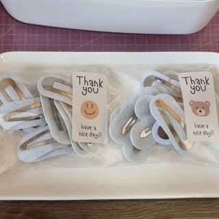 กิ๊บแฮนด์เมดพร้อมแผ่นรองกิ๊บ แพค10 ชิ้น ขนาด 5 ชม.พร้อมส่งจากไทย