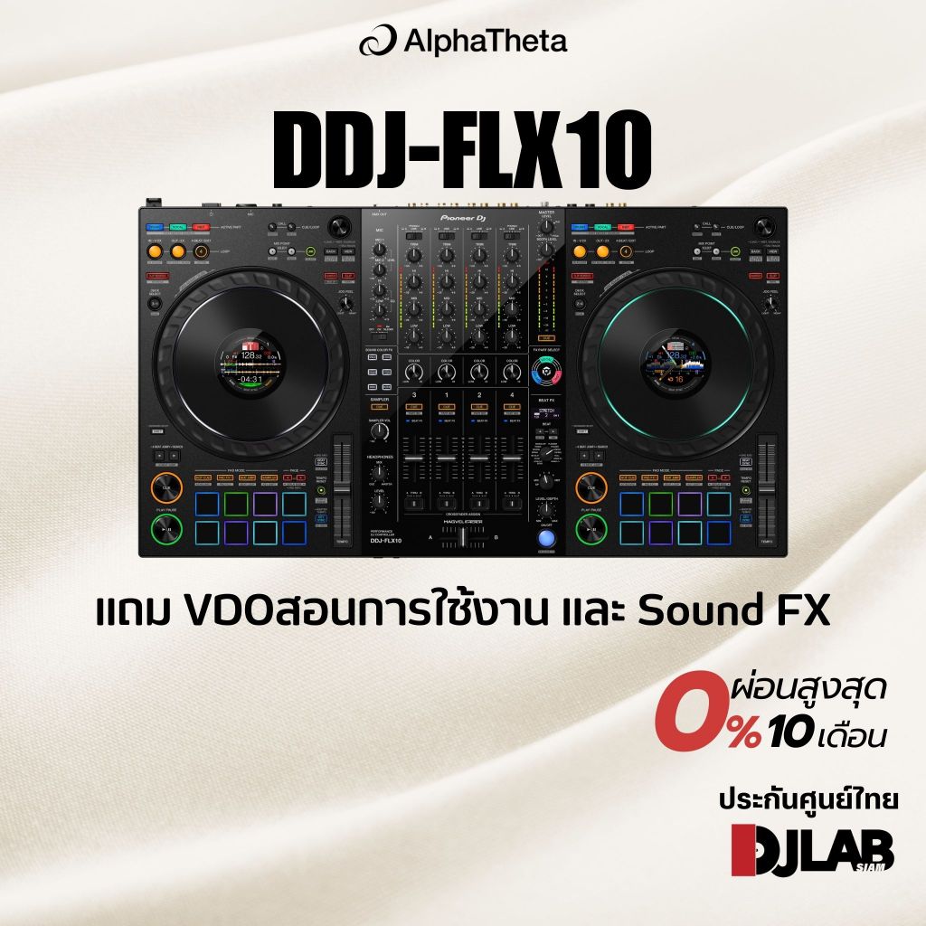 DDJ-FLX10  Pioneer DJ 4-channel DJ performance controller for Rekordbox and Serato DJ Pro