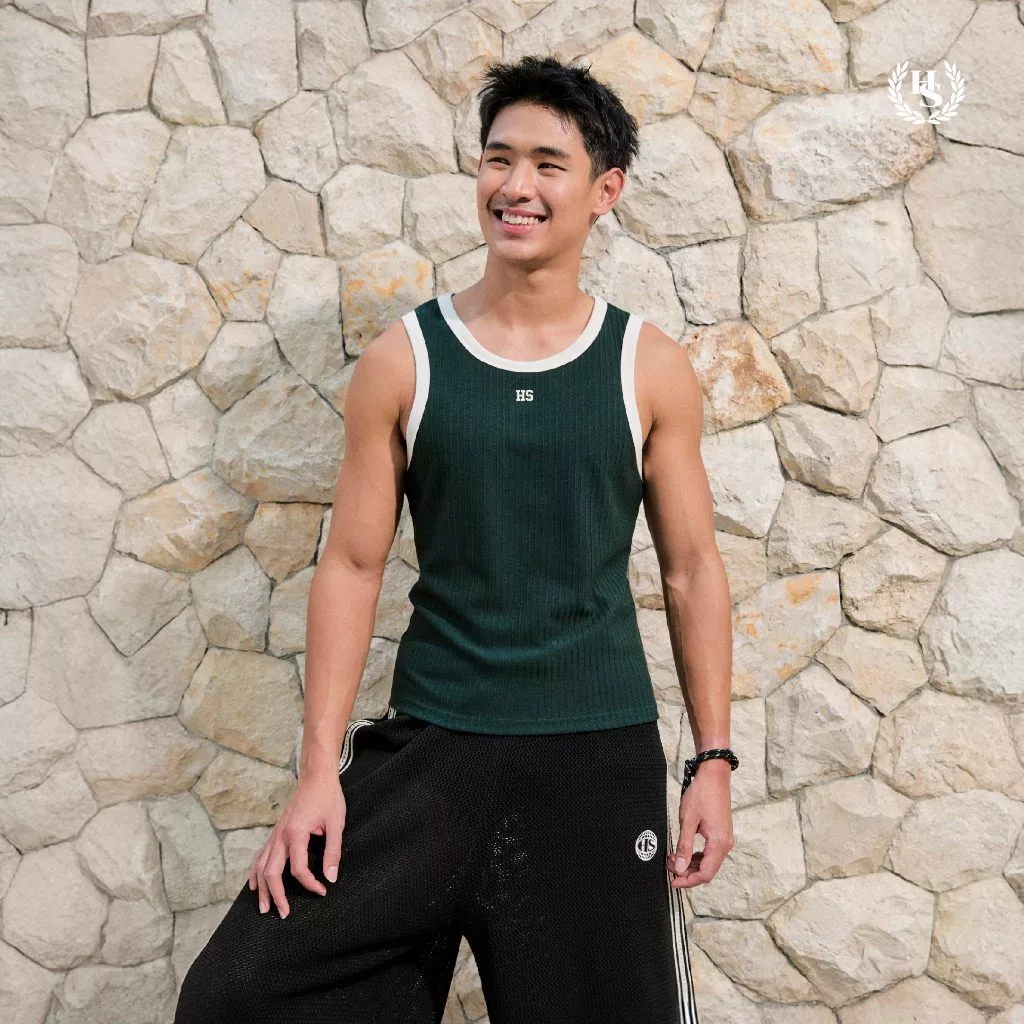 Highschool Summer Collection : Clubhouse Ribbed tank top เสื้อกล้าม ผ้าริบ เข้ารูป ทรงสวย - TPB02002