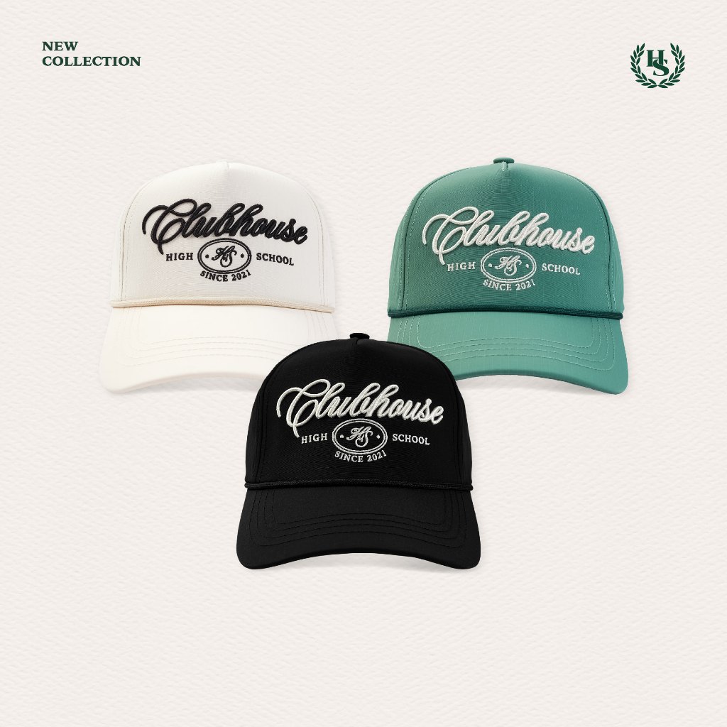 Highschool Summer Collection : Clubhouse Baseball Cap หมวกเบสบอล ปักโลโก้คลับเฮ้าส์ - HTB70024