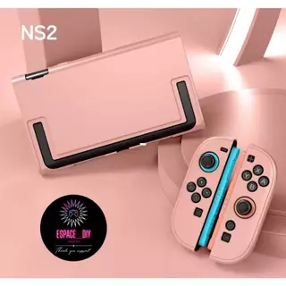 เคส Nintendo Switch 2 สีพาสเทล วัสดุพลาสติกPC พลาสติกไม่กัดตัวเครื่อง กางขาตั้งเครื่องได้ For Nintendo Switch2