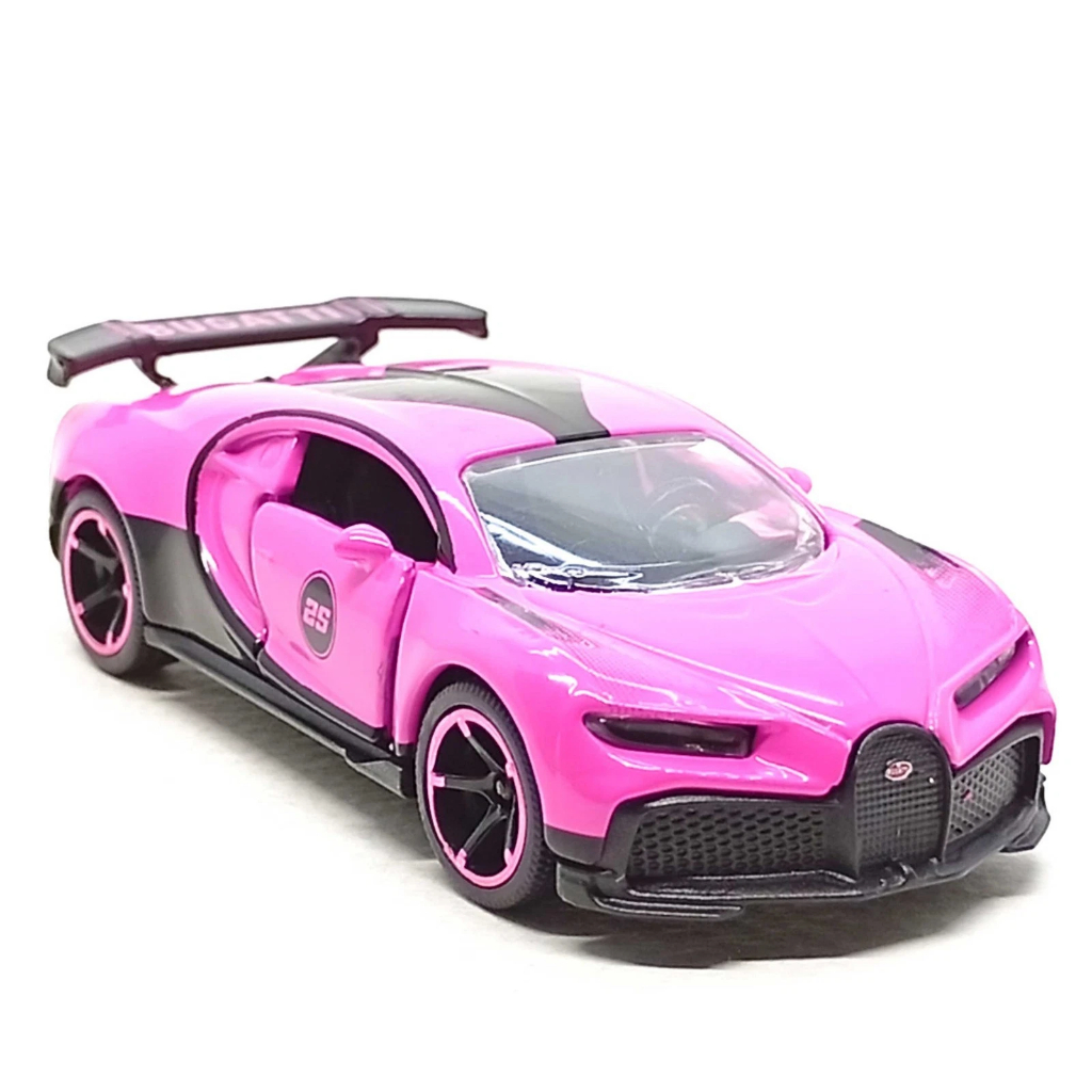 ในซีลไม่แกะซีล Majorette Bugatti Chiron Pur Sport สีชมพู chase cars