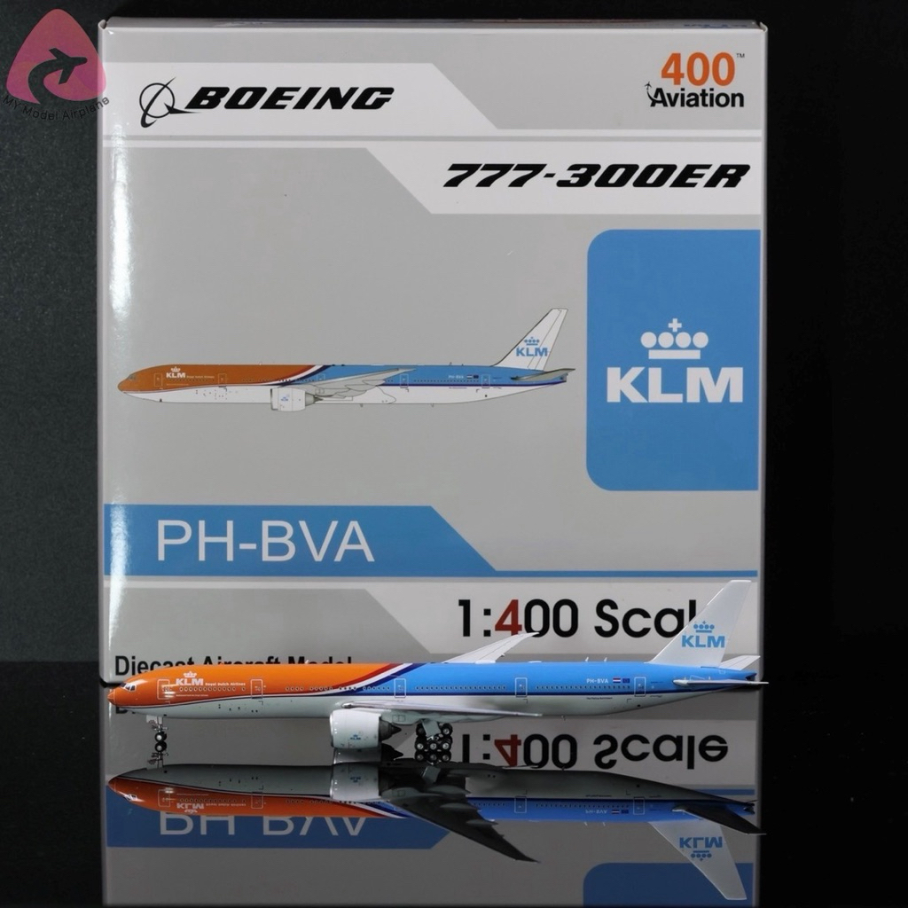 โมเดลเครื่องบิน KLM B777-300ER PH-BVA [AV4212] Aviation400 1:400 [พร้อมส่ง]