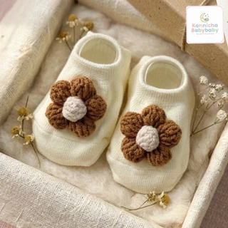 [พร้อมส่ง]ถุงเท้าเด็กอ่อนน่ารัก รุ่นDaisy love ถุงเท้าข้อสั้น