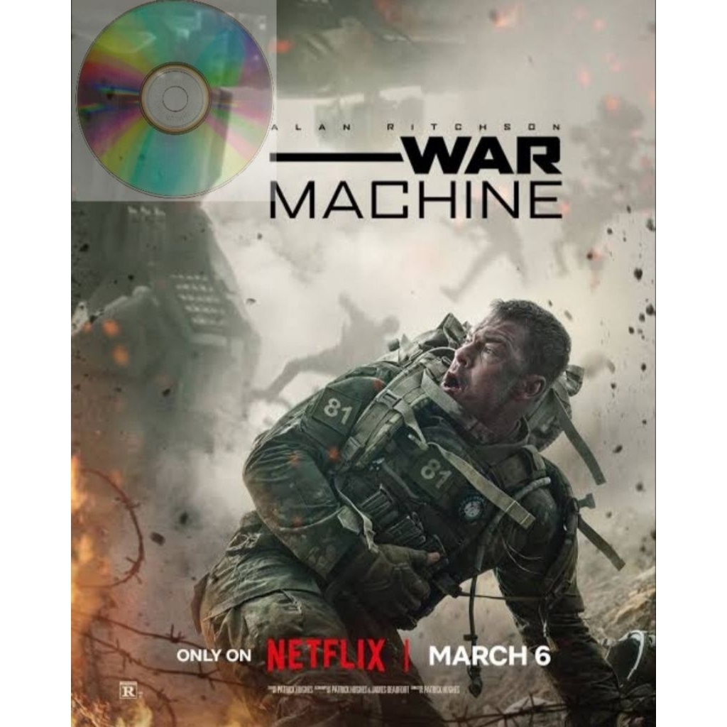 ของสะสมสำหรับเครื่องBlu-ray+DVD ปก+สกรีนแผ่น War Machine (2026) สงครามจักรกลถล่มโลก