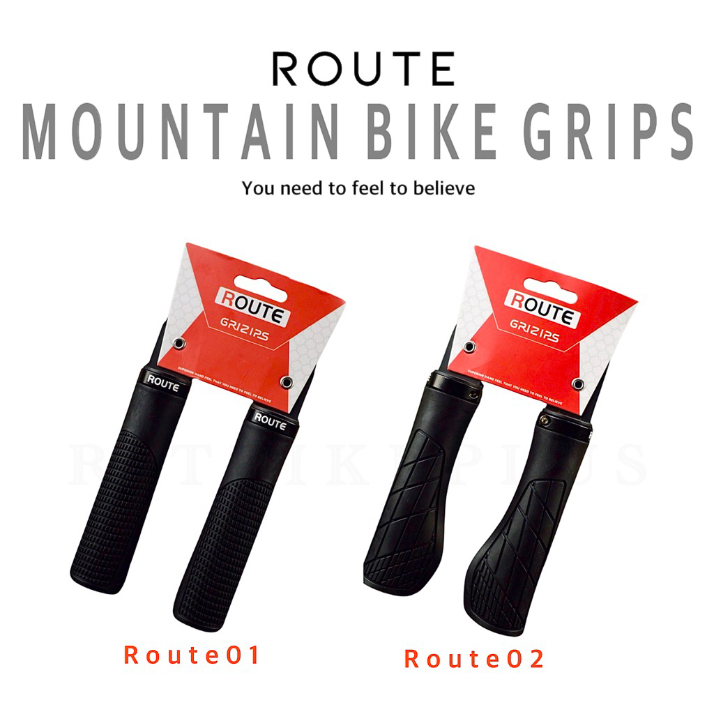 ปลอกแฮนด์เสือภูเขา ROUTE แบบขันน็อต สีดำ นุ่มมือ จับกระชับ มีให้เลือก 2 แบบ