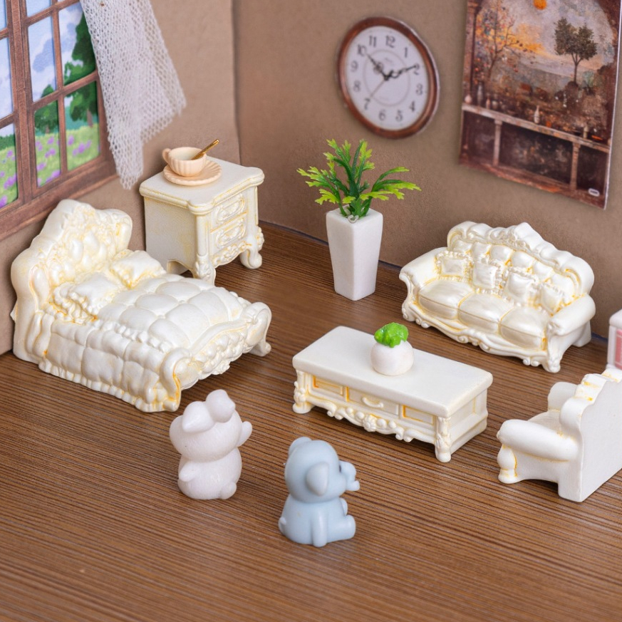j332 เฟอร์นิเจอร์เจ้าหญิงของจิ๋วจำลองของเล่น