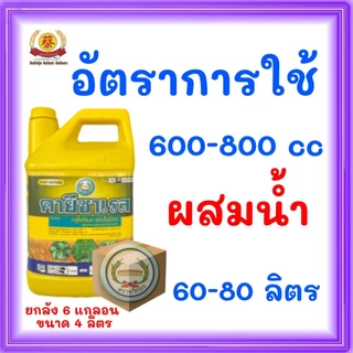 คายีซาเรส *แกลอนสีเหลือง* **ยกลัง 6 แกลลอน** (กลูโฟซิเนต-แอมโมเนียม)
