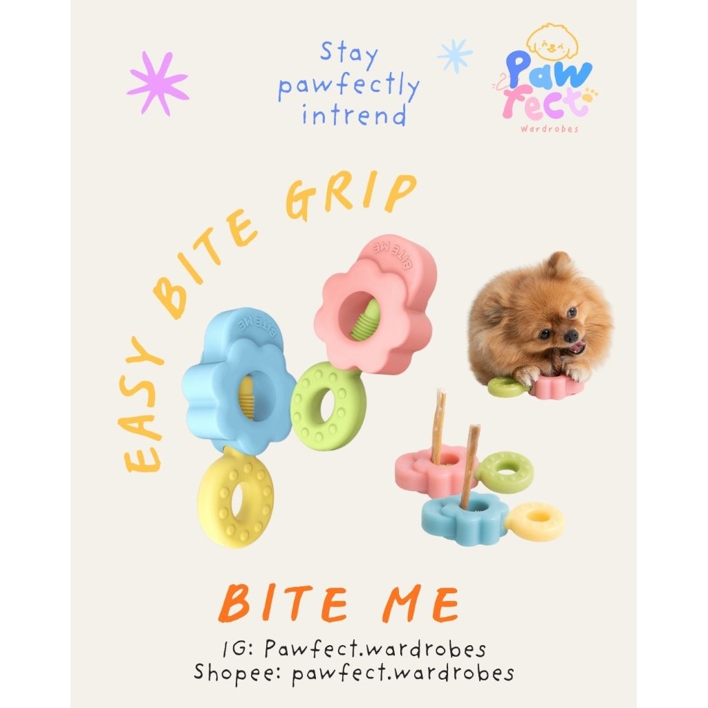 [พร้อมส่ง] biteme easy bite grip ที่ช่วยจับขนมให้น้องหมา จากเกาหลี