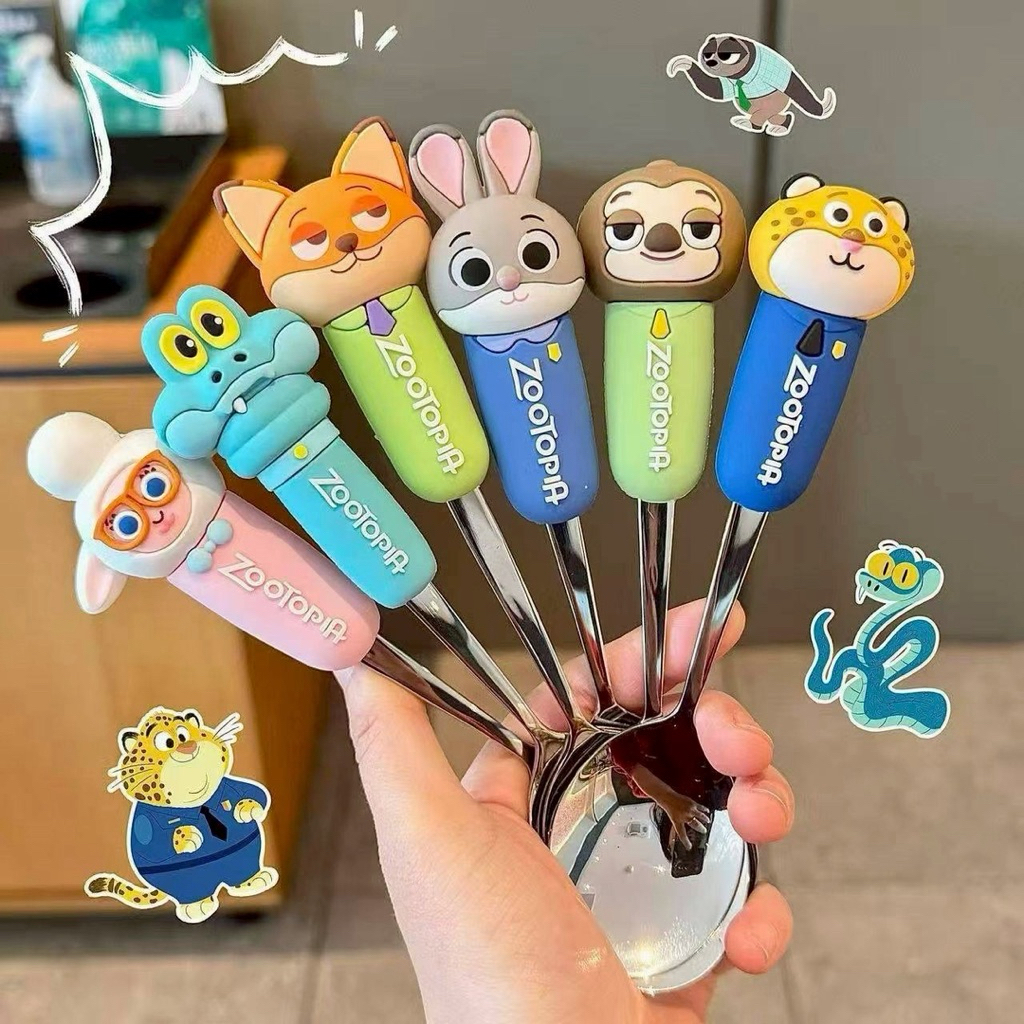 ช้อนซ้อมลายการ์ตูนน่ารักจากโลกของ Zootopia ที่เห็นแล้วต้องยิ้มทันที! 🥄✨