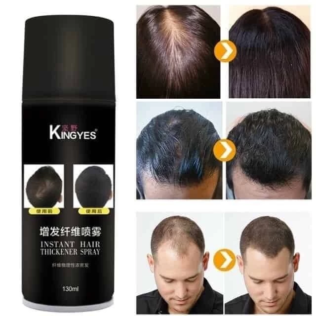 Kingyes Hair Spray สเปรย์ผม ไฟเบอร์ ปิดผมบาง ผมขาว แก้ปัญหาหัวล้าน 130 ml
