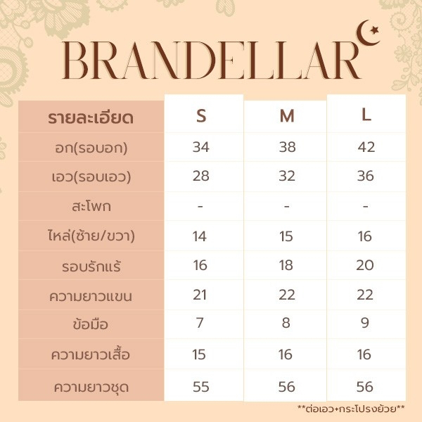 Brandellar รุ่นใหม่ ชุดอิสลามสวยๆ เดรสมุสลิม ชุดเดรสอิสลาม ชุดรายอมุสลิม แฟชั่นมุส ราคา ถูกที่สุด ดีลบีเคเค แกลเลอรีภาพที่ 5