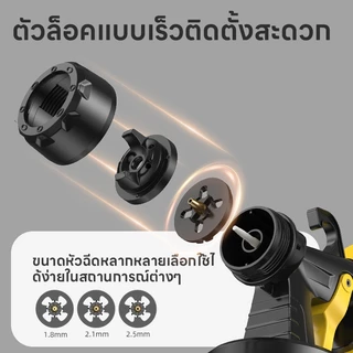 Maybuck กาพ่นสีไฟฟ้า 800 mL เครื่องพ่นสี สีทาบ้านภายใน ปรับได้ 3 โหมด รองรับของเหลวทุกชนิด