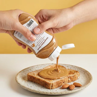 Almond Butter เนยอัลมอนด์ 100% ไม่เติมน้ำตาล น้ำมัน ขวดบีบ 200g.