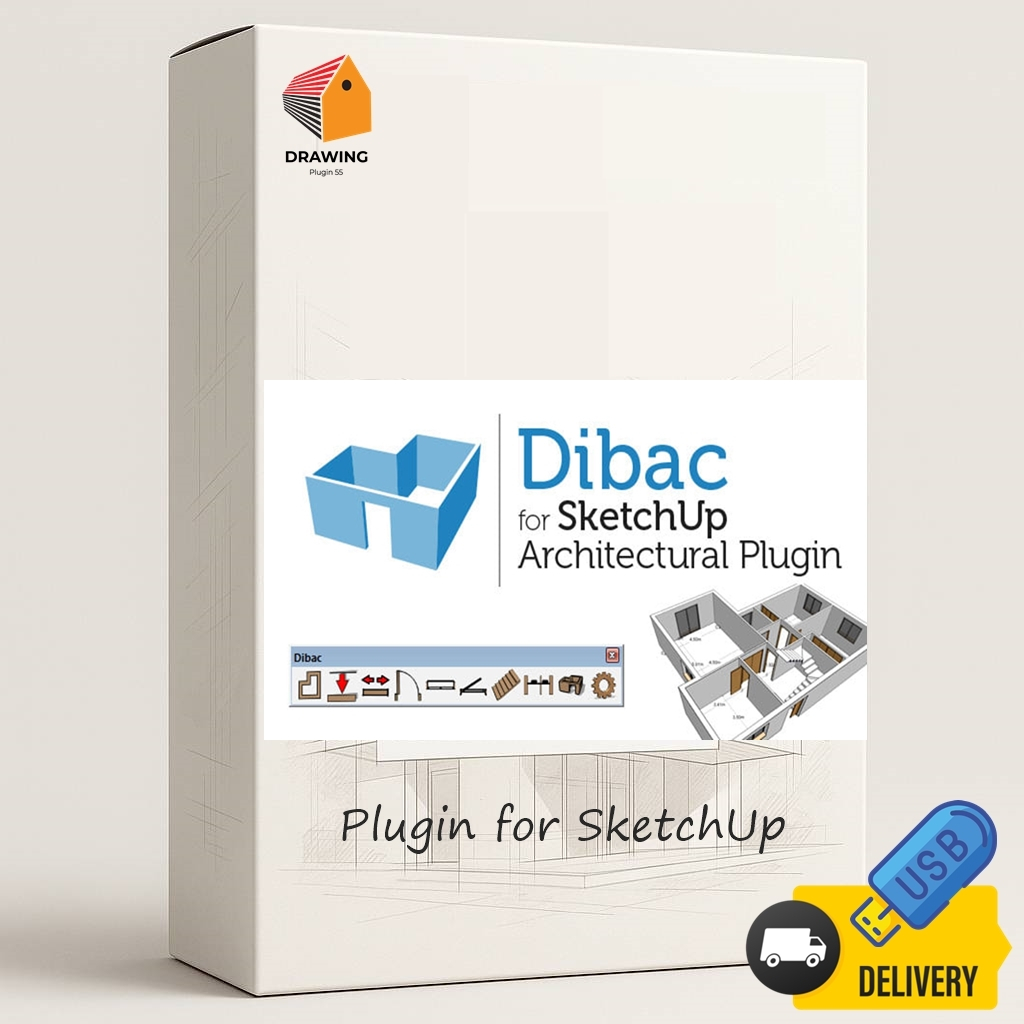 Dibac สร้างแบบจำลอง 3 มิติ Plugin for Sketchup 2021-2023 ⭐จัดส่งshopee express เท่านั้น