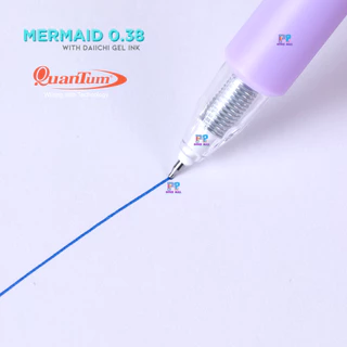 Quantum (ควอนตั้ม) ปากกาเจล ปากกา daiichi รุ่น Mermaid หมึกน้ำเงิน ขนาดหัว 0.38 มม.กันน้ำ ( 12 ด้าม / กล่อง คละสี )