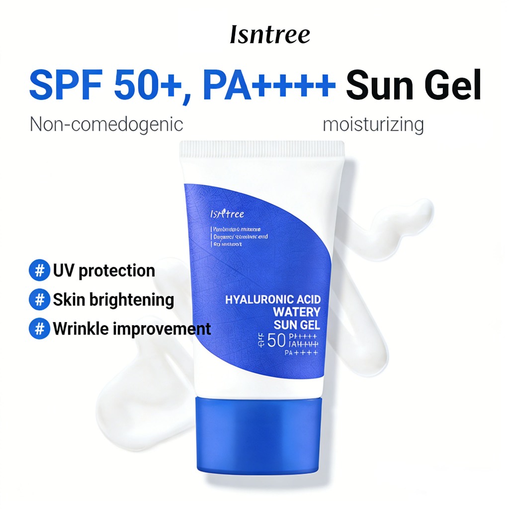 Isntree Hyaluronic Acid Watery Sun Gel 50ml AHC Sun Stick กันแดดเนื้อเบา ไม่เหนียว กันแดด UVA UVB SP50+ เนื้อสัมผัสสบาย