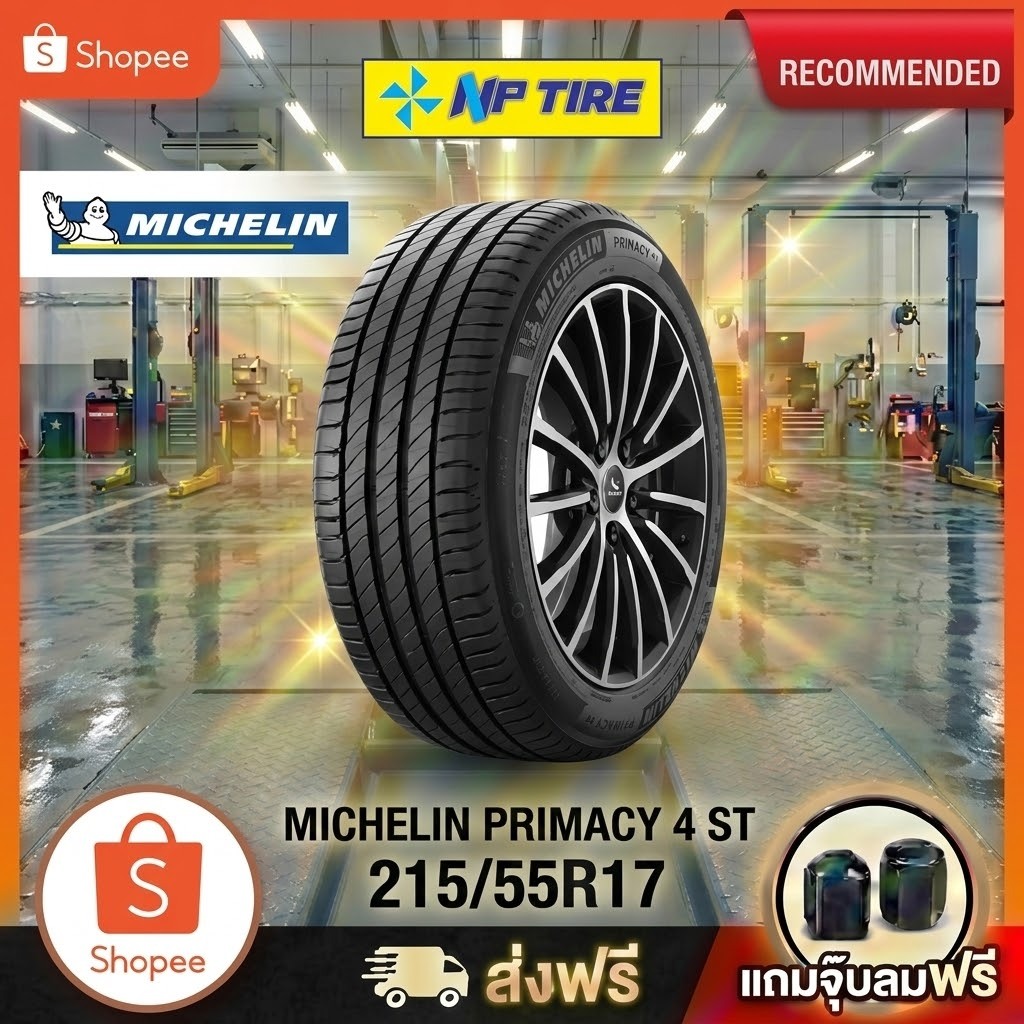 ยาง 215/55R17 MICHELIN PRIMACY 4 ST ราคาต่อเส้น  ปี 2026