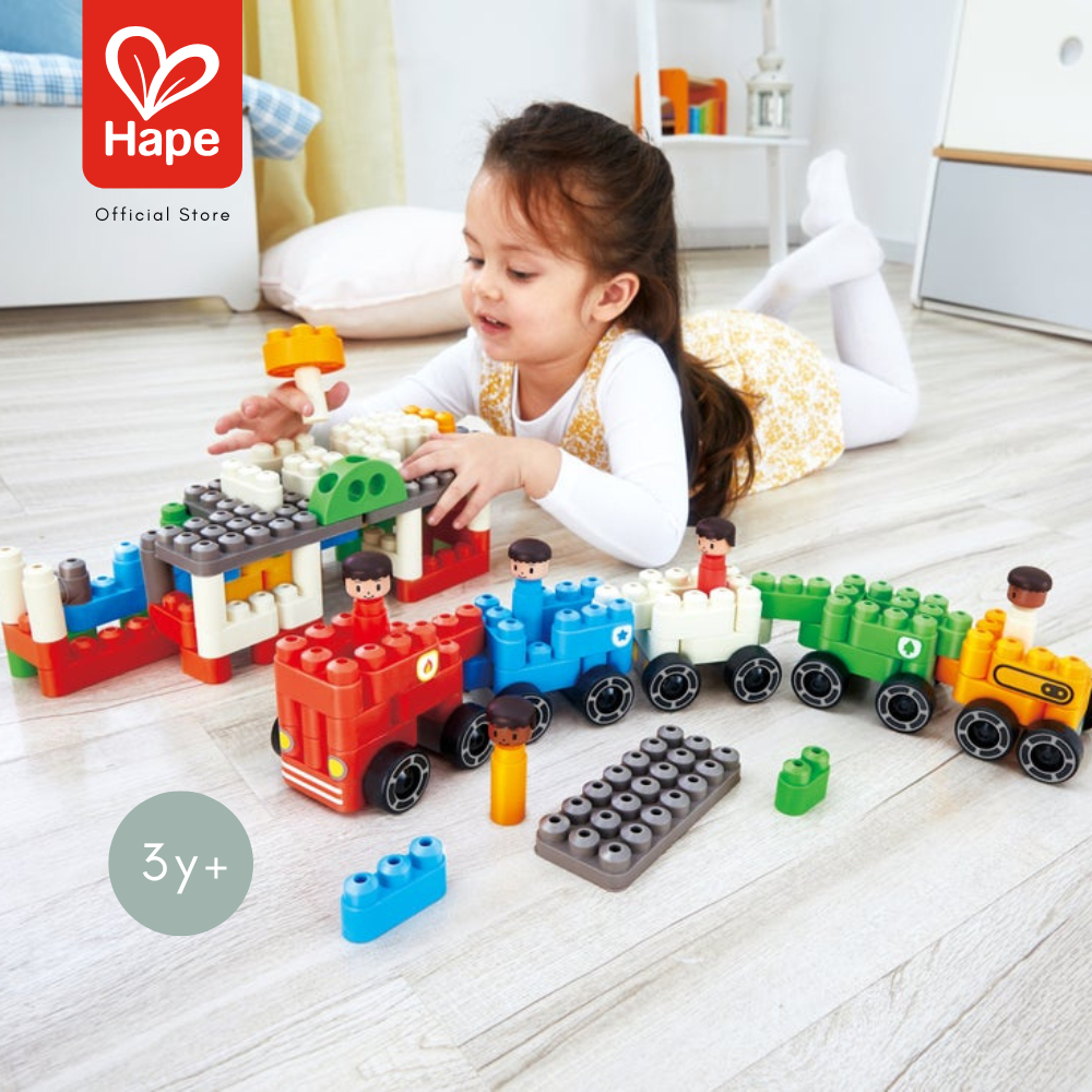 Hape - City Vehicles ตัวต่อโพลีเอ็มชุดต่อรถ 5 แบบ 130 ชิ้น 3Y+ รูปที่ 2