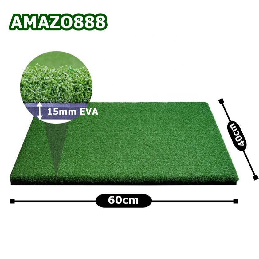 AMZ พรมซ้อมกอล์ฟ พรมซ้อมไดร์ฟ ขนาด 40x60 cm เสื่อซ้อมไดร์ฟ GOLF HITTING MAT แถมฟรีทียาง 1 ชิ้น