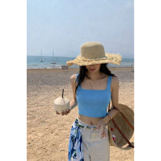 💕PP♡CLOSET💕พร้อมส่ง30สี !!เสื้อครอปกล้าม เสื้อครอปคอเหลี่ยม ผ้าหนา2ชั้นทั้งตัว ทรงเข้ารูปสวยแนบตัว