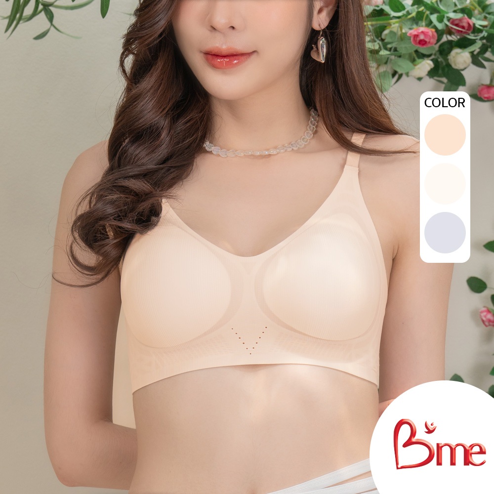 B'me เสื้อชั้นในไร้ขอบ level 3 ฟองหนา รุ่น ME1A4M สีเบจ สีครีม สีฟ้า New M.4