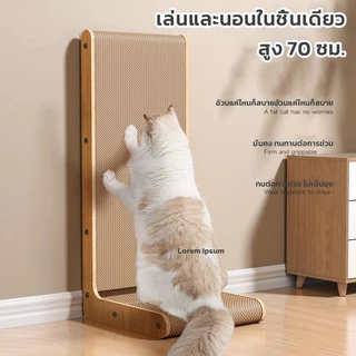 60CM!! ขนาดใหญ่ ที่ลับเล็บแมว แผ่นลับเล็บแมว ที่ฝนเล็บแมว ของเล่นแมว รูปทรงตัว L 60*40*25ซม จัดส่งจากไทย🚛💨