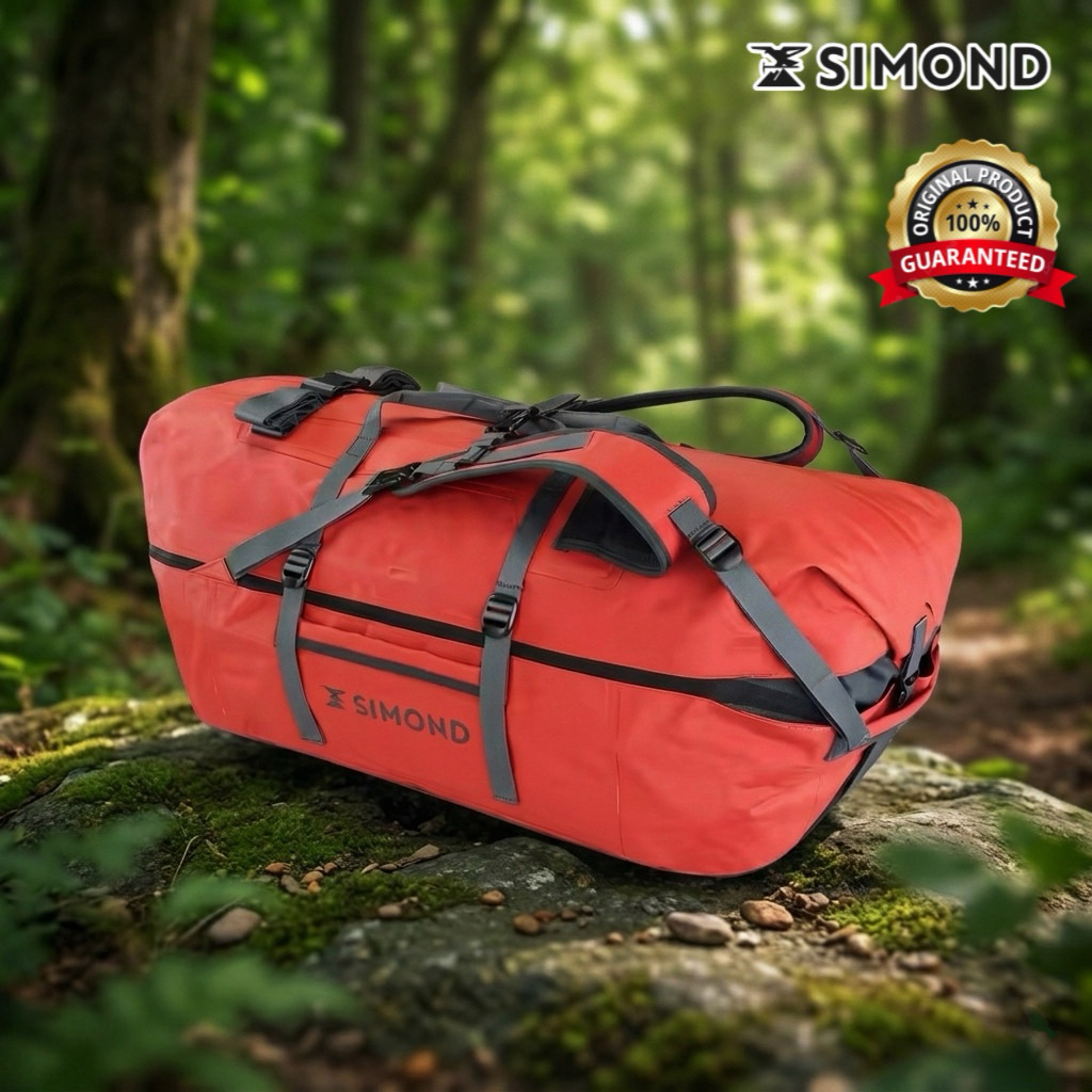 กระเป๋าดัฟเฟิลสำหรับเดินป่าและเทรคกิ้ง “ขนาด 80-120 ลิตร” รุ่น DUFFEL 900 EXTEND WP (สีแดง) SIMOND
