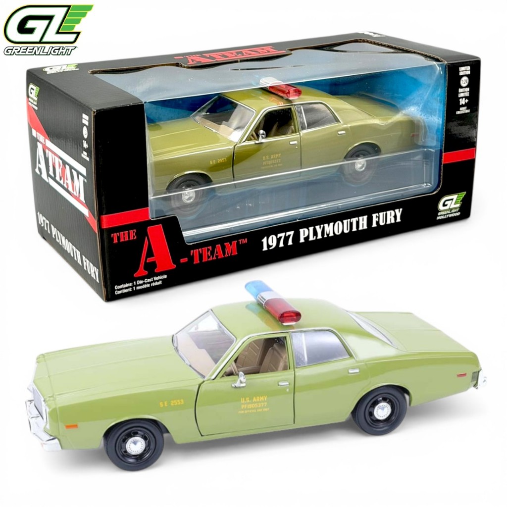 Greenlight | The A-Team (1983-87 TV Series) - 1977 Plymouth Fury U.S. Army Police สเกล 1:24 84103