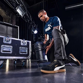 PUMA SAFETY รองเท้าเซฟตี้ หุ้มส้น รุ่น ICONIC BLK/GUM LOW หนังกลับ หัวไฟเบอร์กลาส ป้องกันการเจาะทะลุ ESD