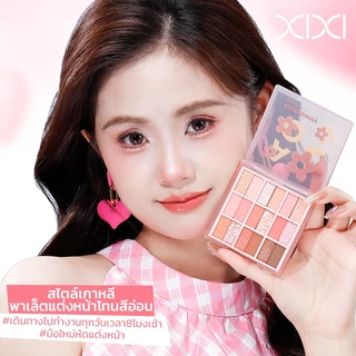 XIXI อายแชโดว์พาเลท 18 สี บลัชออน ไฮไลท์ ในตลับเดียว แมตต์ ชิมเมอร์ แต่งหน้าลุคเกาหลี