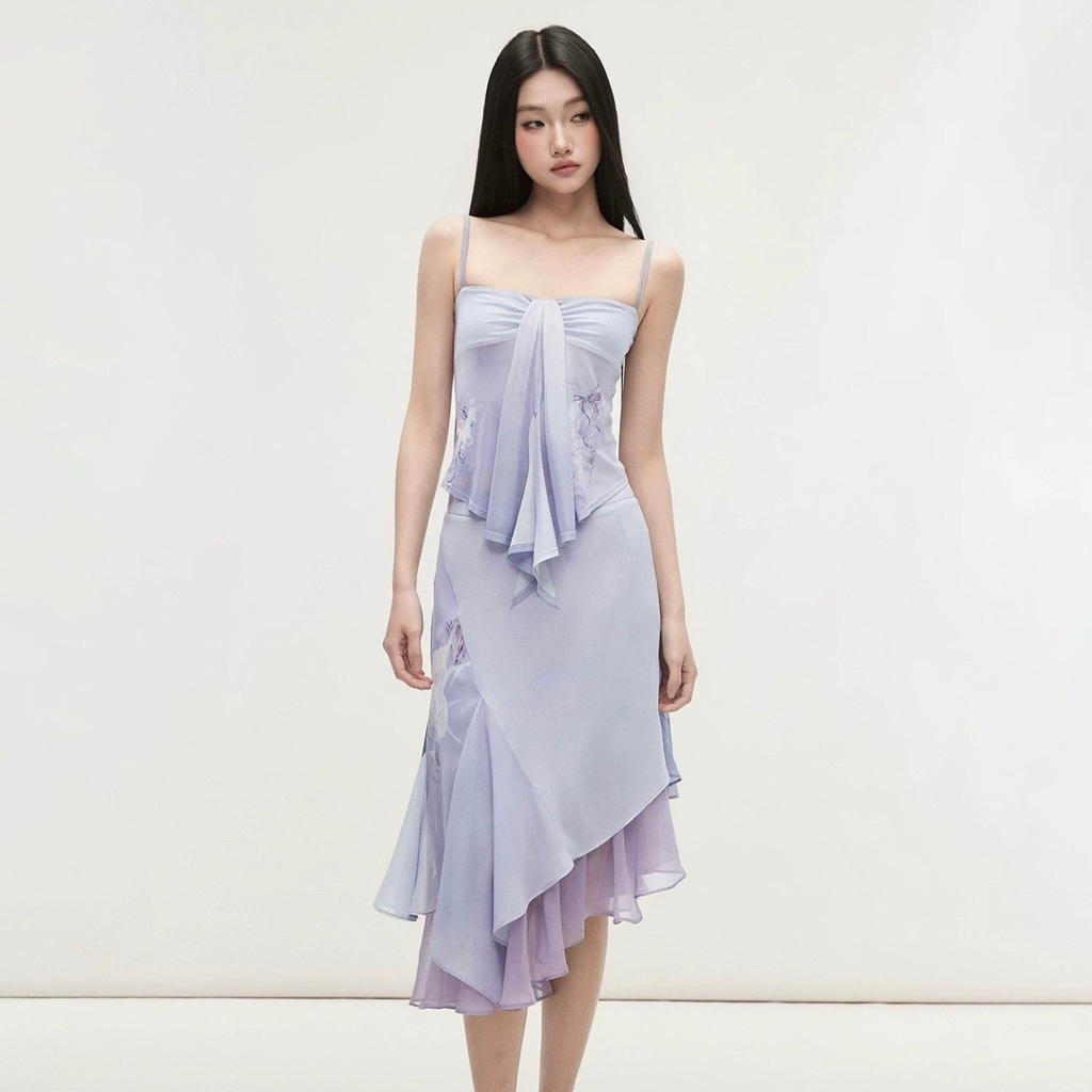 Petitstuffs | เสื้อสายเดียวและกระโปรงสีม่วง