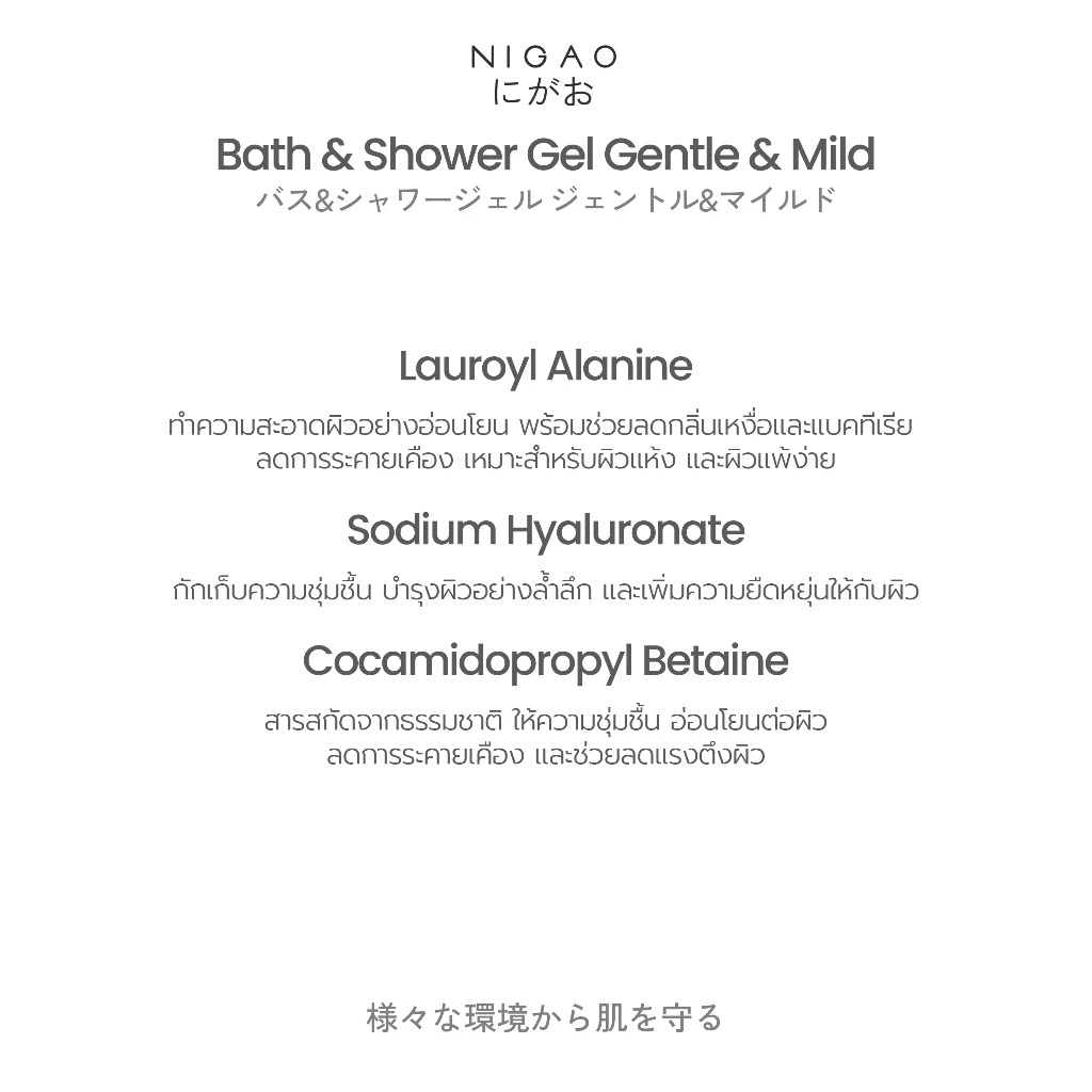Limited Edition NIGAO Bath & Shower Gel Gentle & Mild 300 mL thumbnail 6