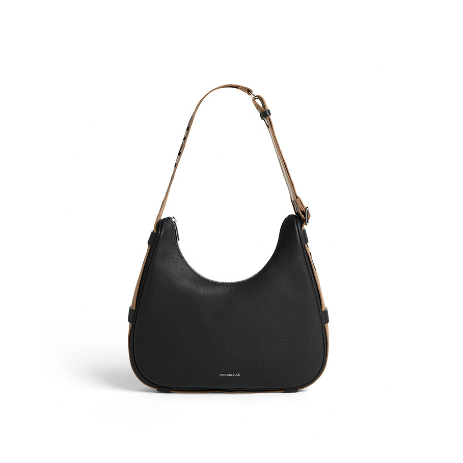 Coccinelle รุ่น Raquel E1SQ0130201613 กระเป๋าถือผู้หญิง สี NOIR/COGNAC ขนาด 28X18X5 cm
