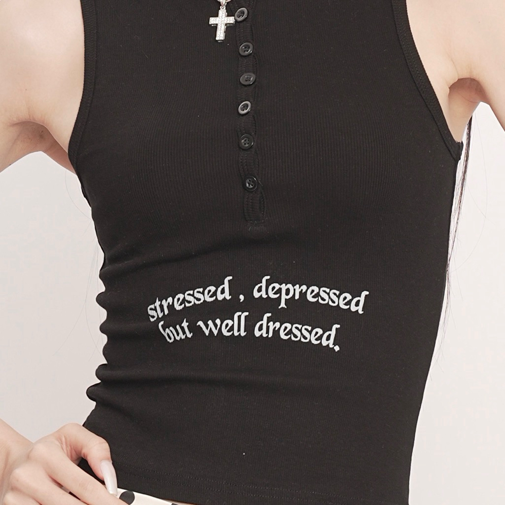 ส่งต่อ - ANGELWANG - WELL DRESSED TANK TOP (เสื้อกล้ามคอกระดุม)