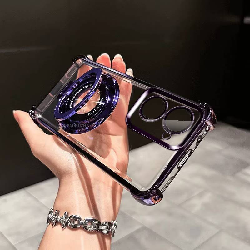 เคสใสขอบสี ส่งด่วน สำหรับ OPPO A18 A38 A78 A58 A16 A17 A17K A57 A77S กระกันแทก4มุม ขอบสี หรูหรา Q3