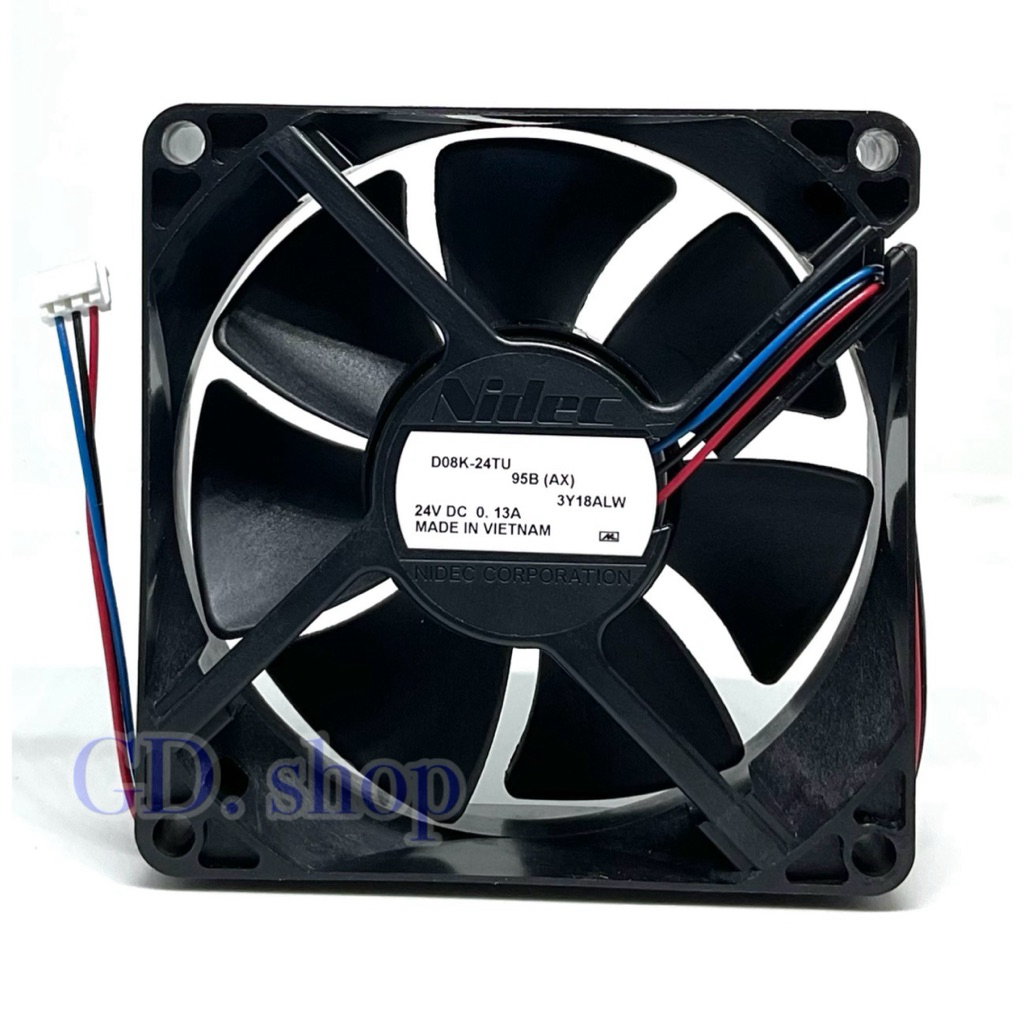 พัดลม 3นิ้ว (3“) 80x80x25 24VDC 0.13A D08K-24TU 3สาย พร้อมส่ง