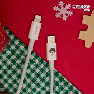 (ส่งตรงจากแบรนด์)Amaze one Monchhichi Charger สายชาร์จ Type C to L รุ่น A-MCC008 ลายลิขสิทธิ์แท้มอนชิชิ - รับประกัน 1 ปี