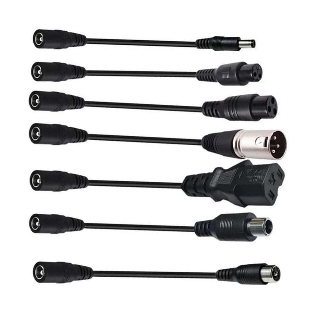 สายแปลง DC 5.5x2.1 เป็น M12 M16 3Pin XLR RCA IEC 3P 8016 5525 สำหรับอุปกรณ์ชาร์จสกู๊ตเตอร์และจักรยานไฟฟ้า(ราคาต่อเส้น)