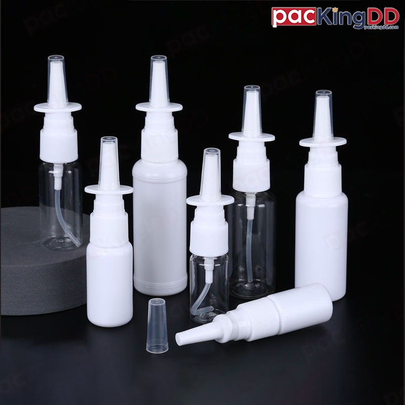 (แพ็ค 10 ชิ้น) ขวดสเปรย์ หัวพ่น พลาสติก PE สีขาว/สีใส #P461 สำหรับฉีดจมูก ลำคอ ยาพ่น ขวดเปล่า บรรจุภัณฑ์ PackingDD