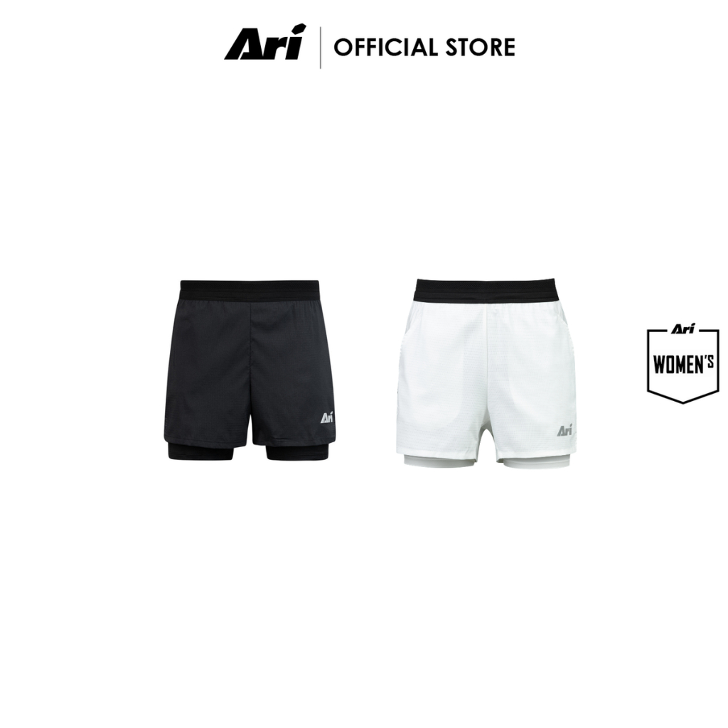 ARI WOMEN BREATHE 2IN1 V3 RUNNING SHORTS 3 INCHES - กางเกงวิ่งผู้หญิง 3นิ้ว อาริ BREATHE 2IN1