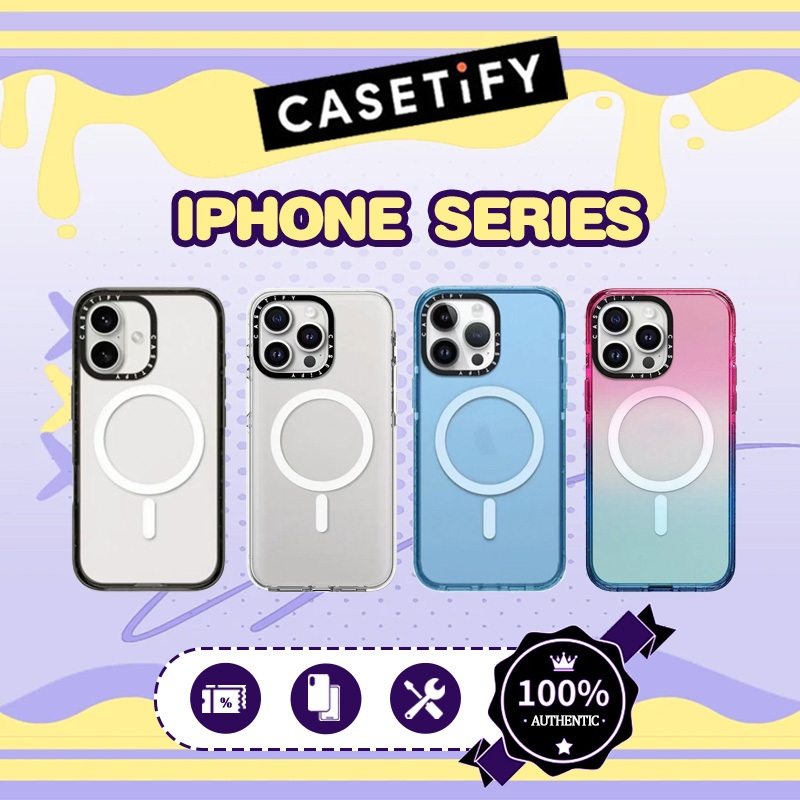[พร้อมจัดส่ง]CASETIFY  เคสป้องกัน เคสโทรศัพท์แบบใส เคสป้องกัน ของแท้ 100%
